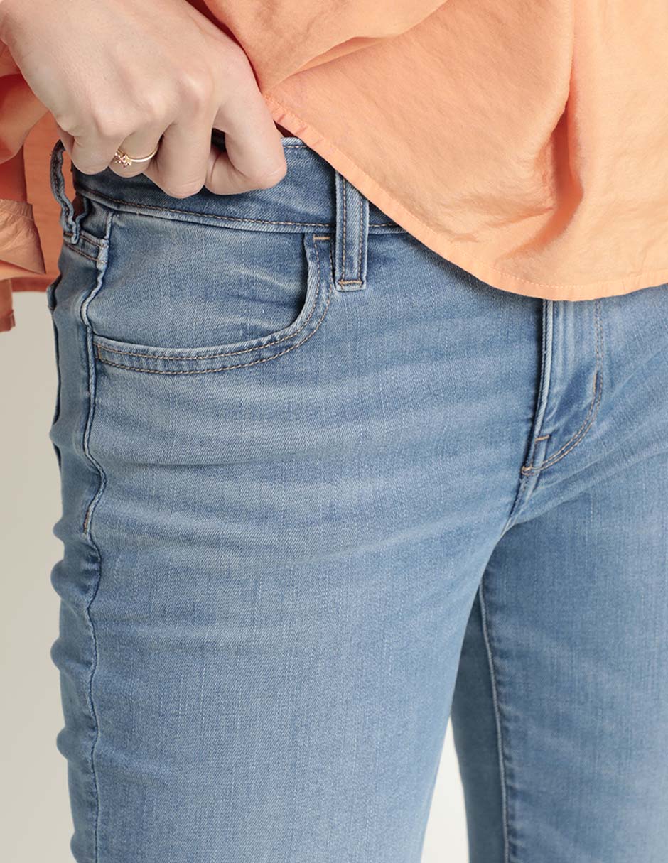 Jeans skinny corte cintura para mujer 4