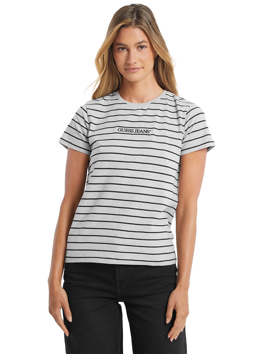 Playera manga corta cuello redondo para mujer 5