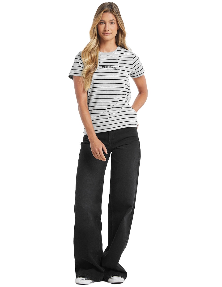 Playera manga corta cuello redondo para mujer 6