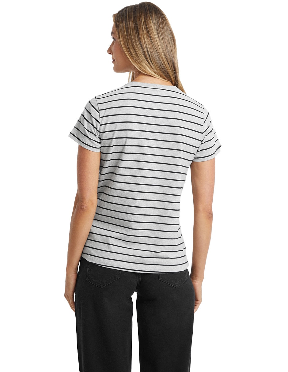 Playera manga corta cuello redondo para mujer 7