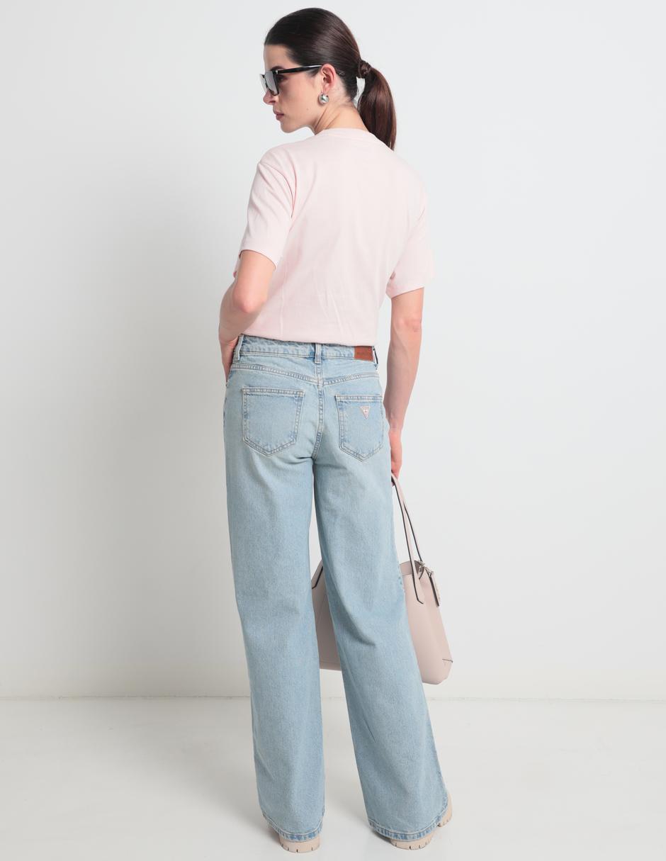 Jeans wide leg corte cintura para mujer 2