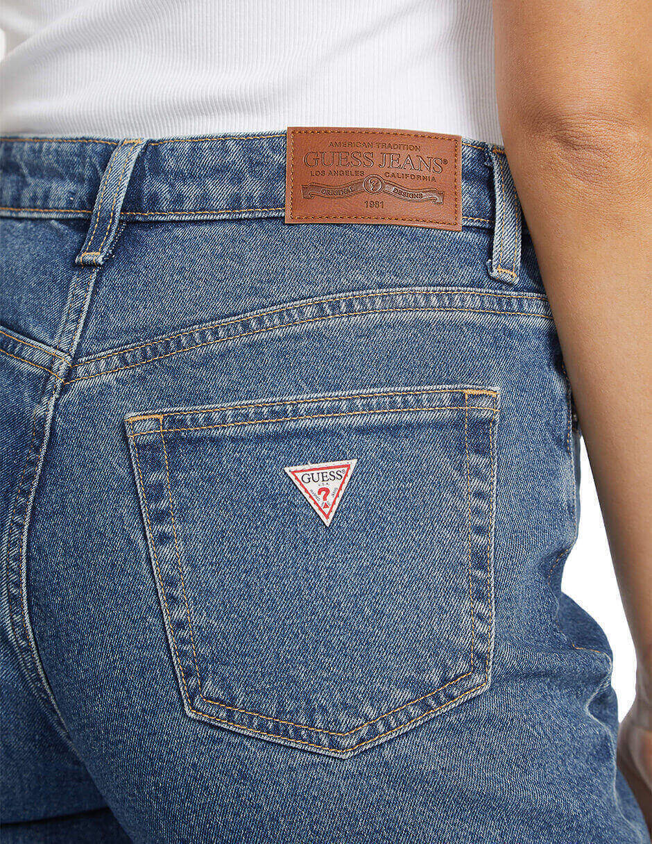 Jeans regular corte cintura para mujer 6