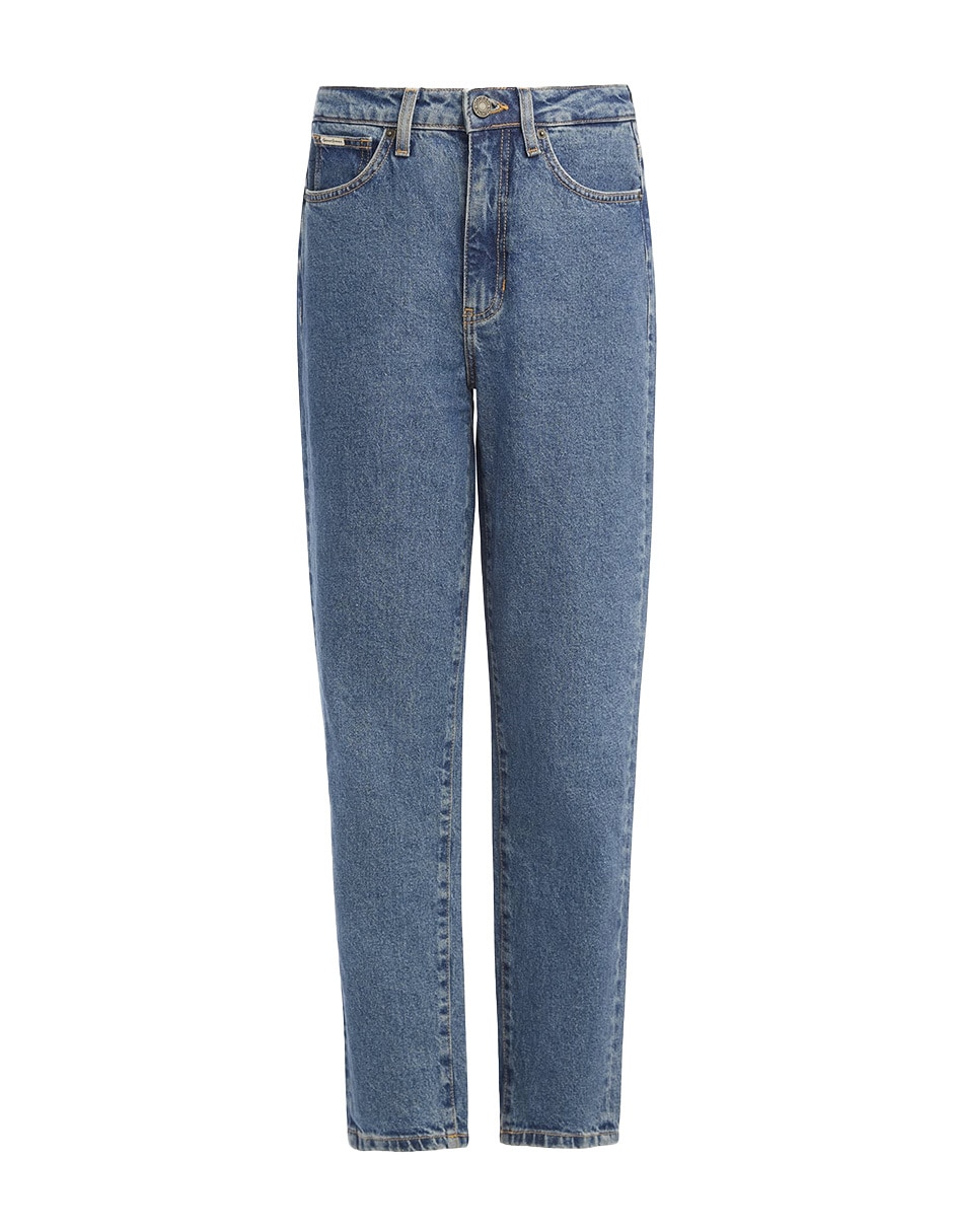Jeans regular corte cintura para mujer 7