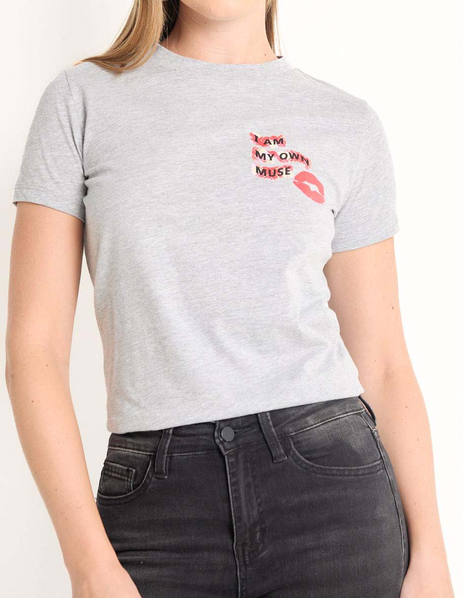 Playera manga corta 365 Essential cuello redondo para mujer