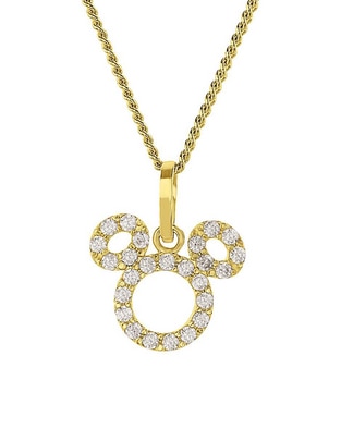 Collar Mickey Mouse Sabelli Disney de oro amarillo 14 K
