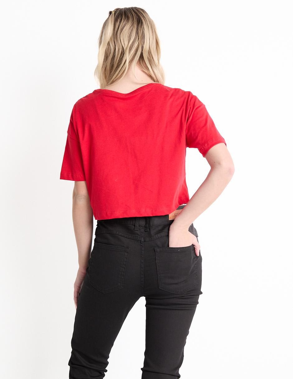 Playera manga corta El Grinch cuello redondo mujer