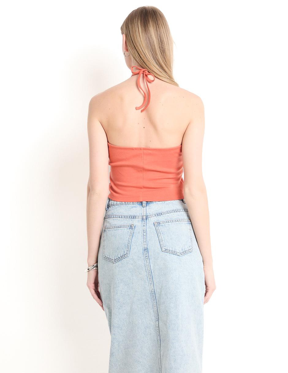 Top That'S It cuello halter tirante delgado
