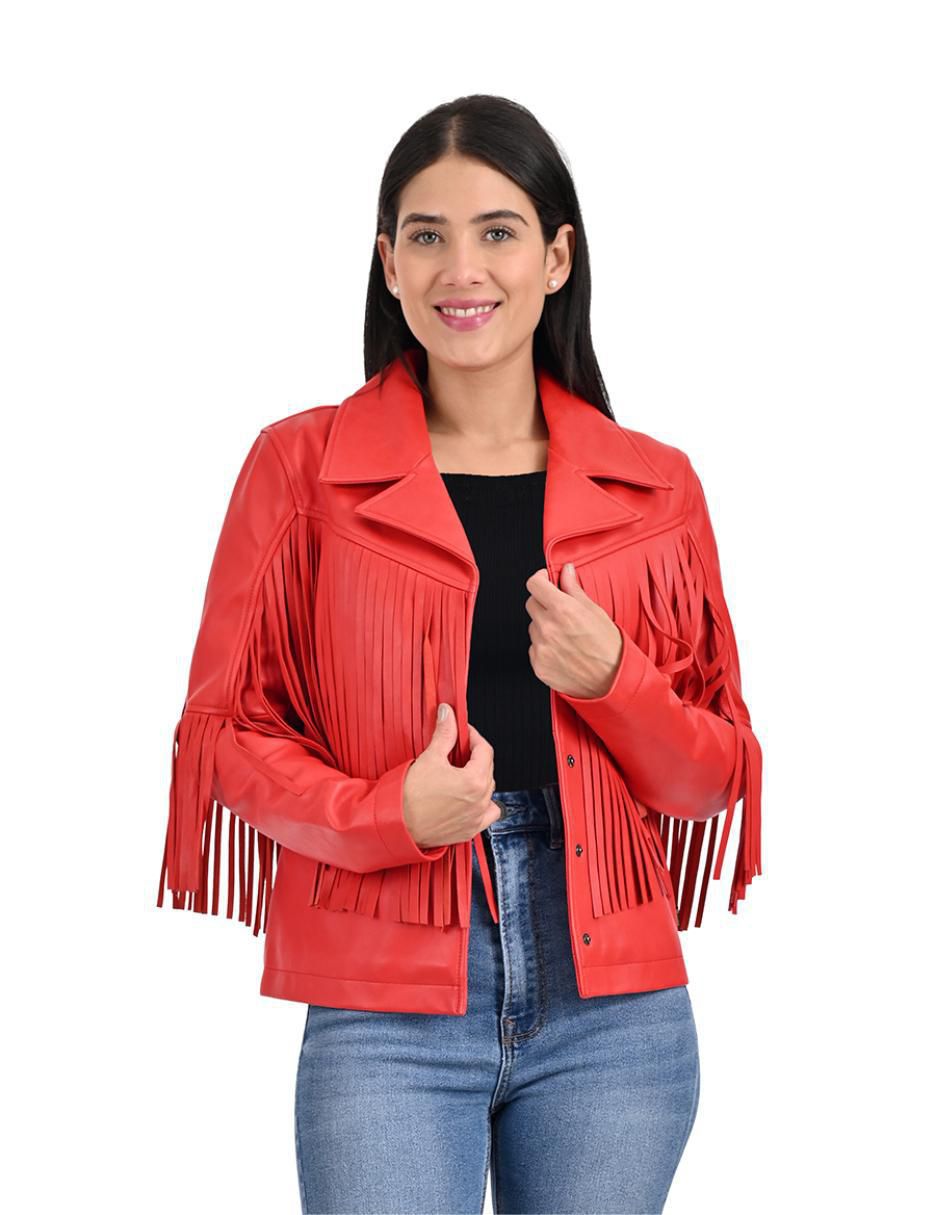 Chamarra de piel para mujer