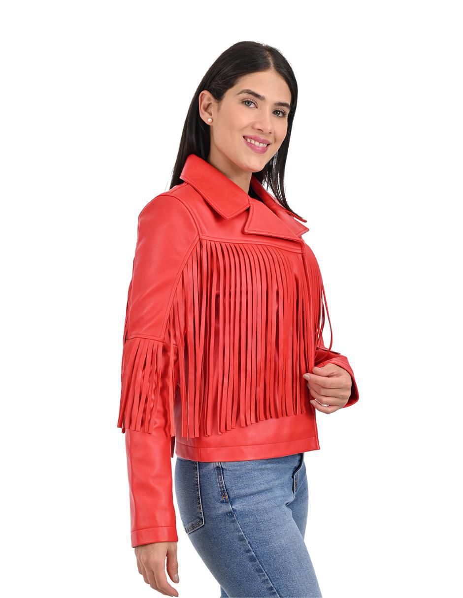 Chamarra de piel para mujer