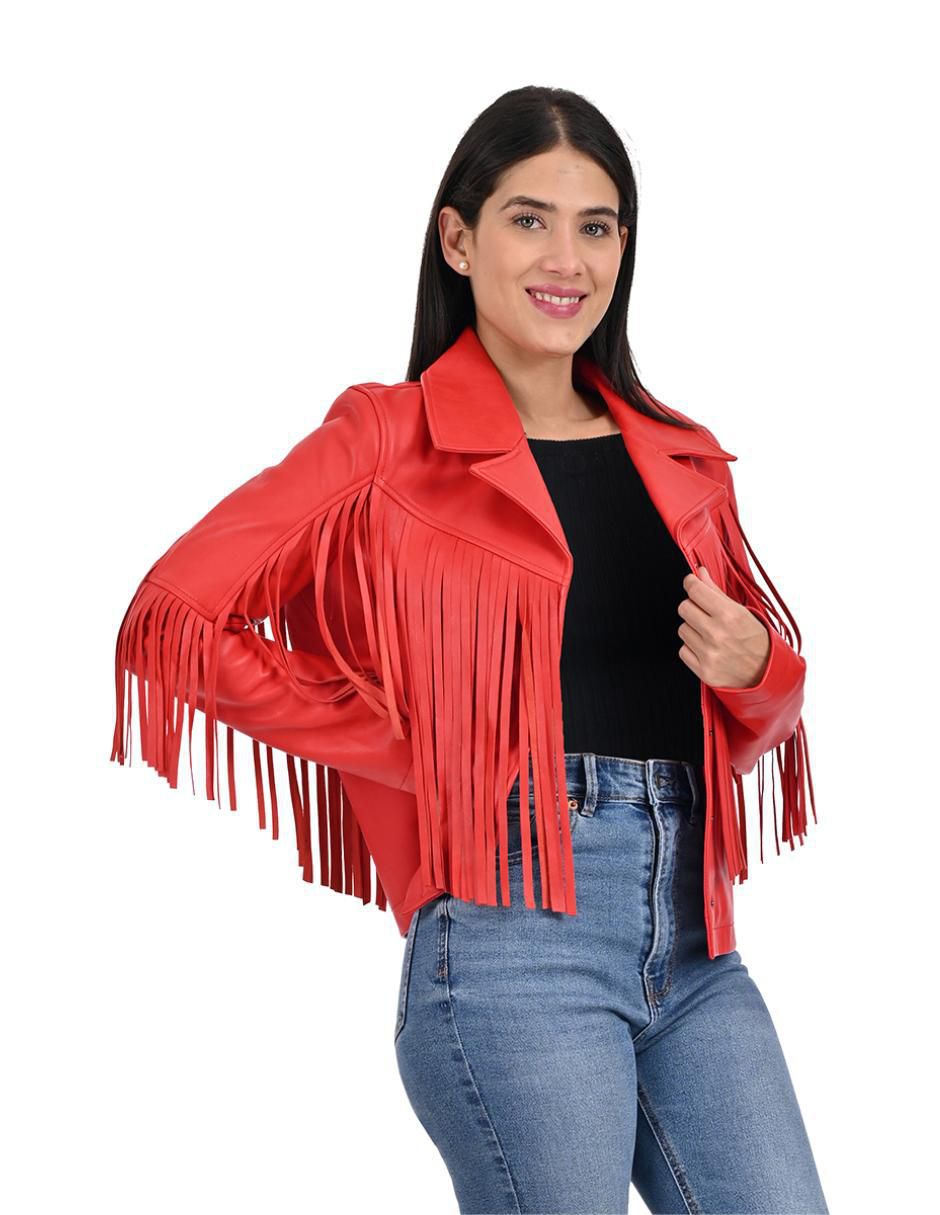 Chamarra de piel para mujer