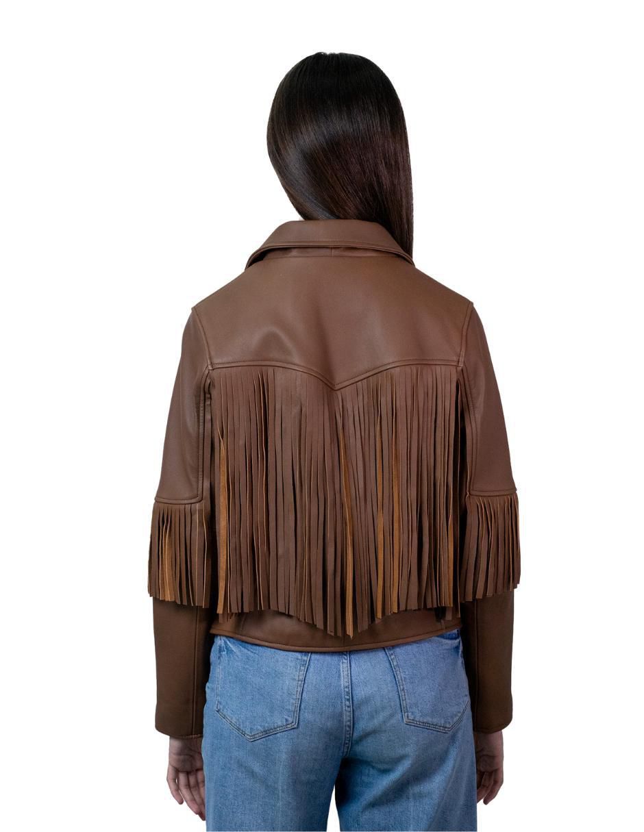 Chamarra de piel para mujer