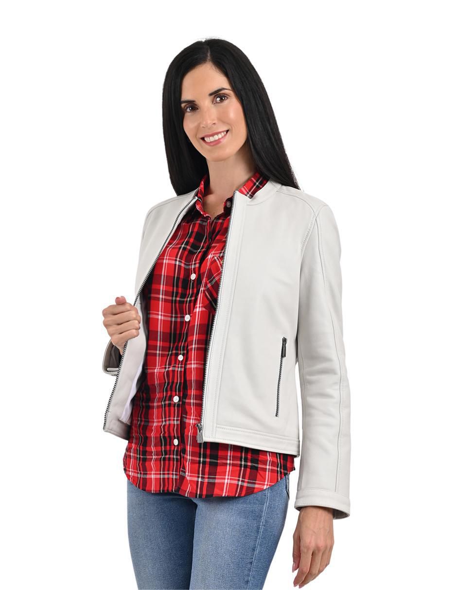 Chamarra de piel para mujer