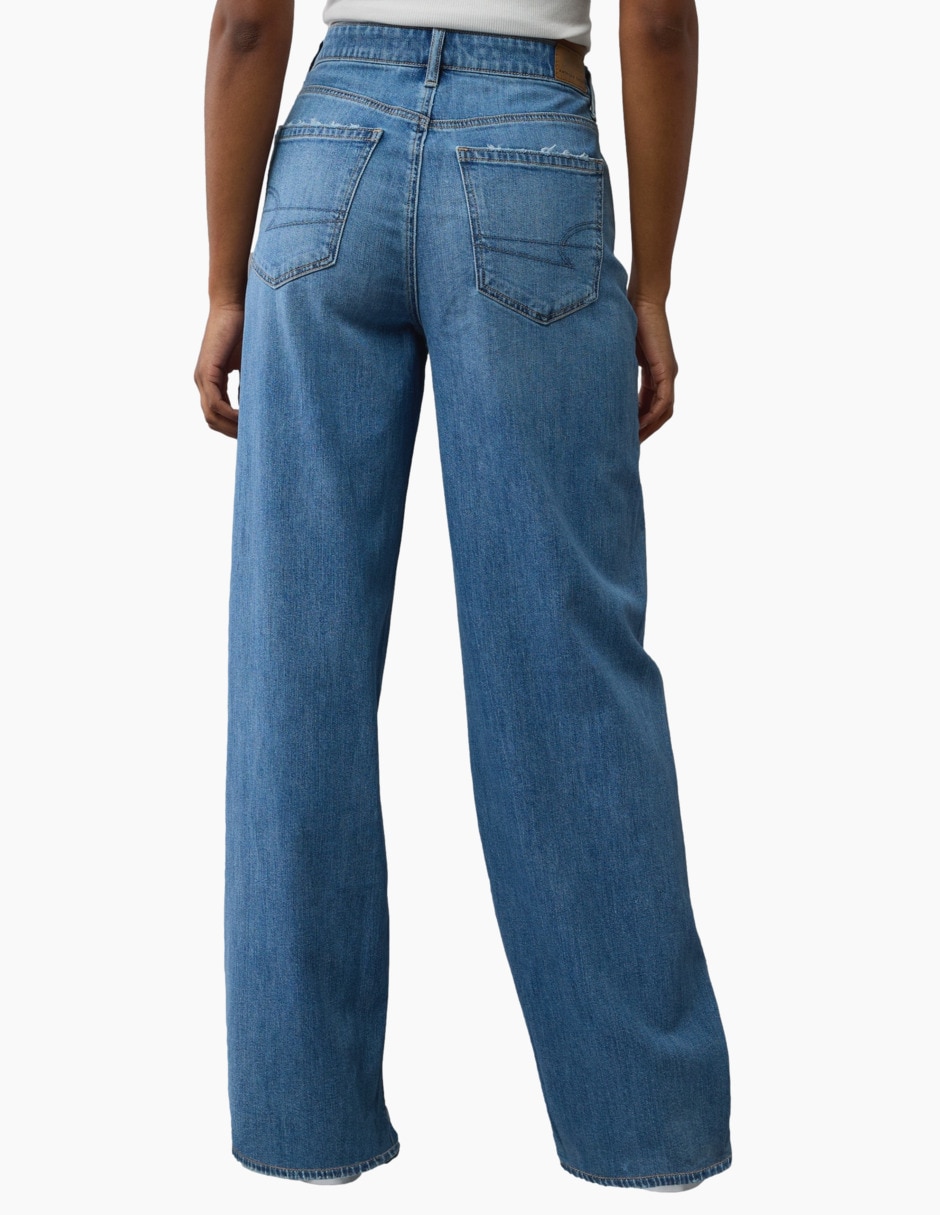 Jeans straight American Eagle corte cintura para mujer