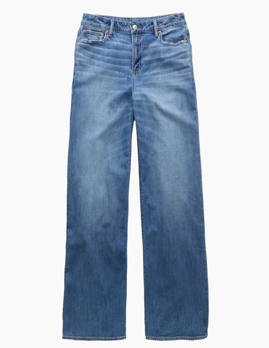 Jeans straight American Eagle corte cintura para mujer