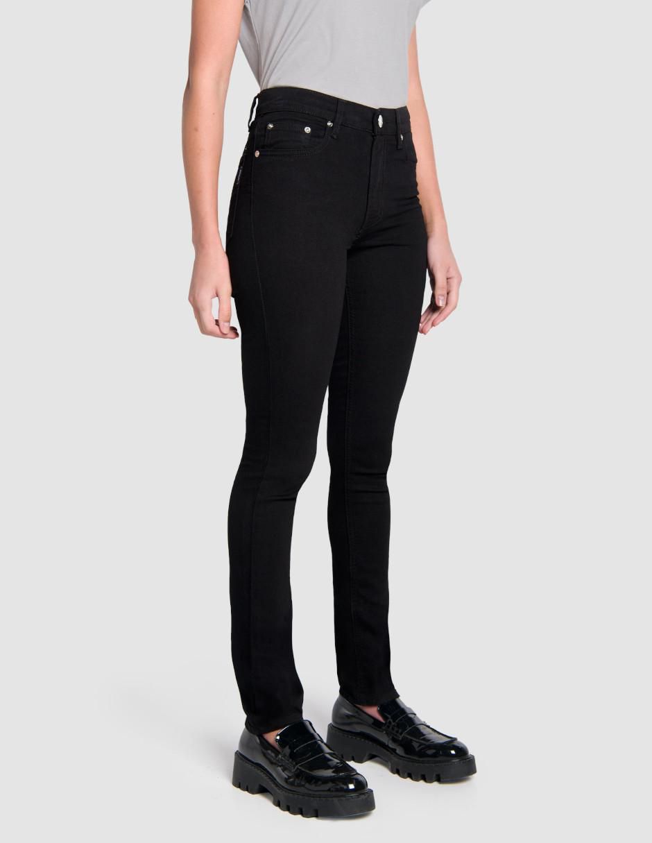 Jeans slim passion black para mujer 4