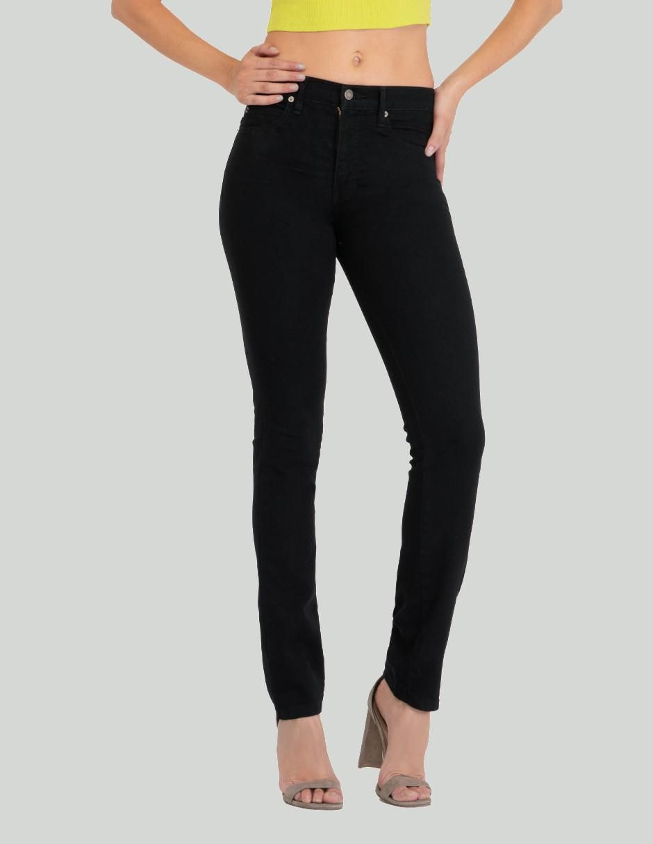 Jeans straight scandia 2445 negro para mujer 3