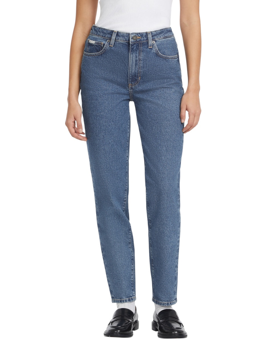 Jeans mom w4ya0dd5cc3-m3dw a la cintura para mujer Jeans mom w4ya0dd5cc3-m3dw a la cintura para mujer