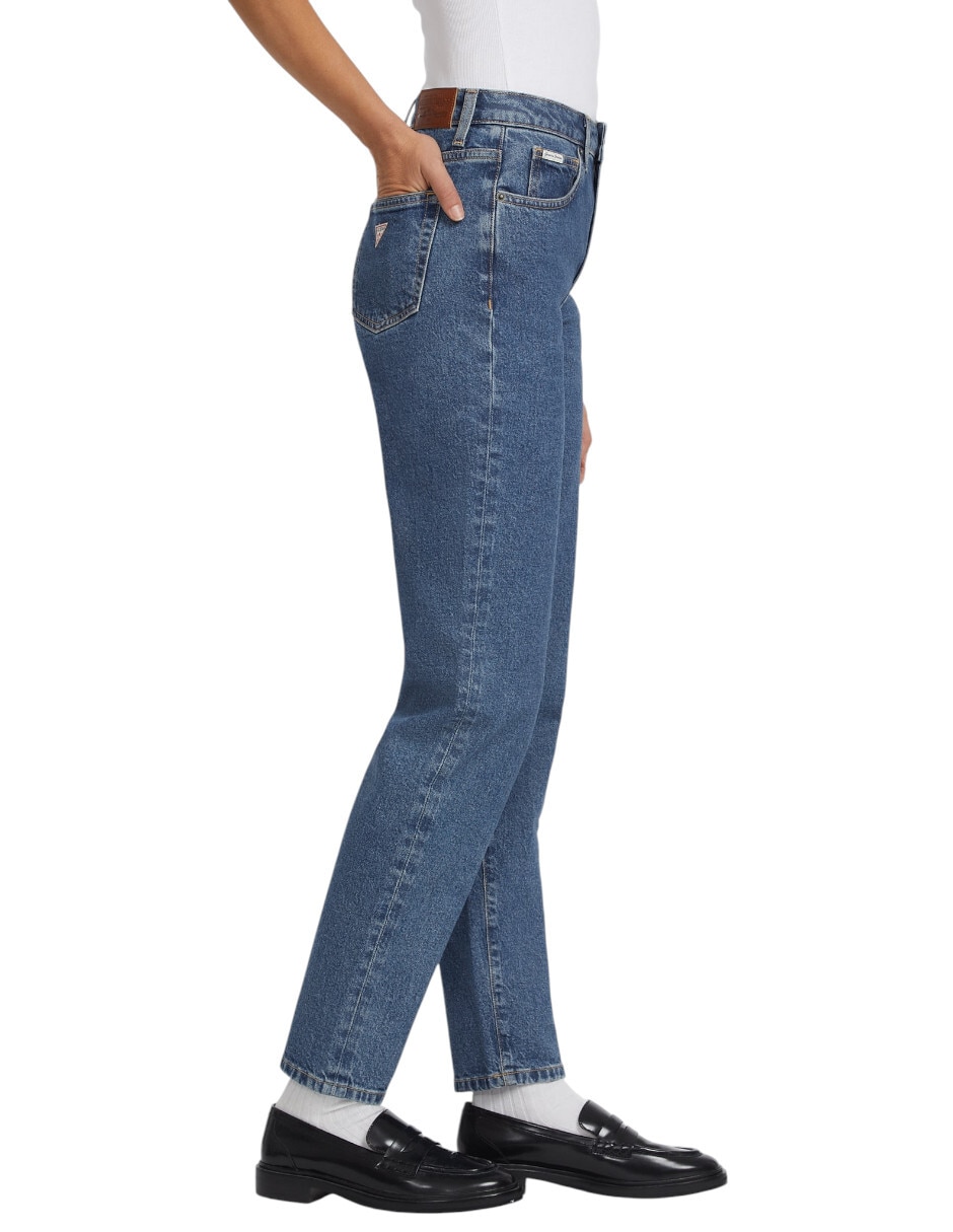 Jeans mom w4ya0dd5cc3-m3dw a la cintura para mujer 3