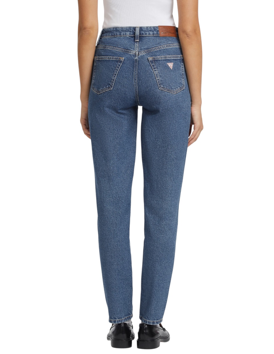 Jeans mom w4ya0dd5cc3-m3dw a la cintura para mujer 4