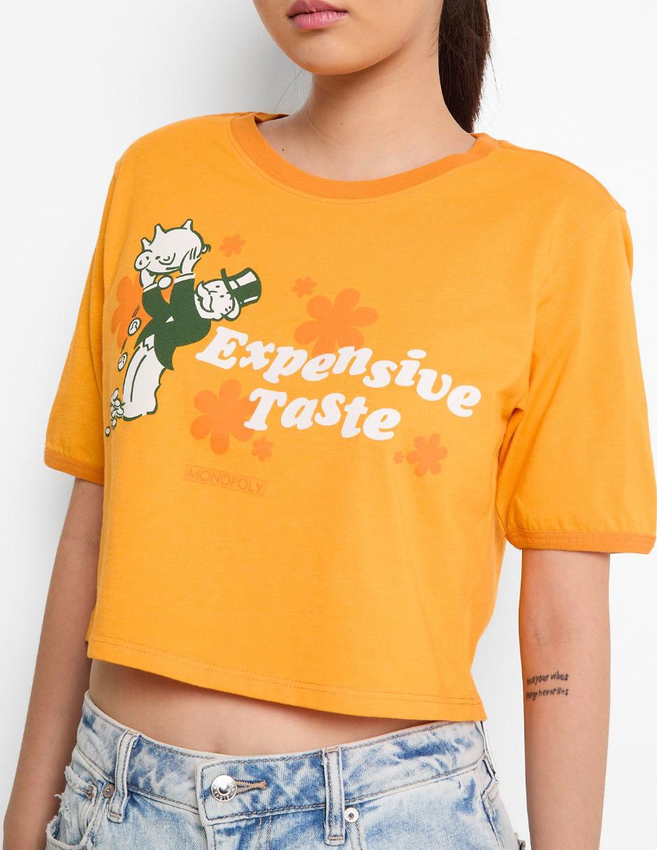Playera manga corta cuello redondo mujer
