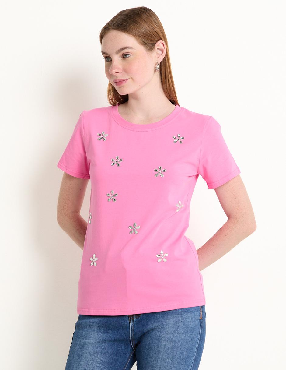 Playera manga corta Biography cuello redondo para mujer