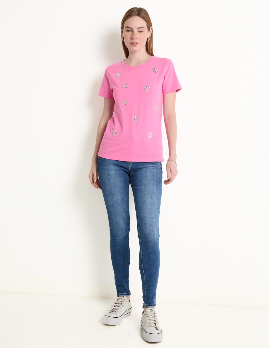 Playera manga corta Biography cuello redondo para mujer