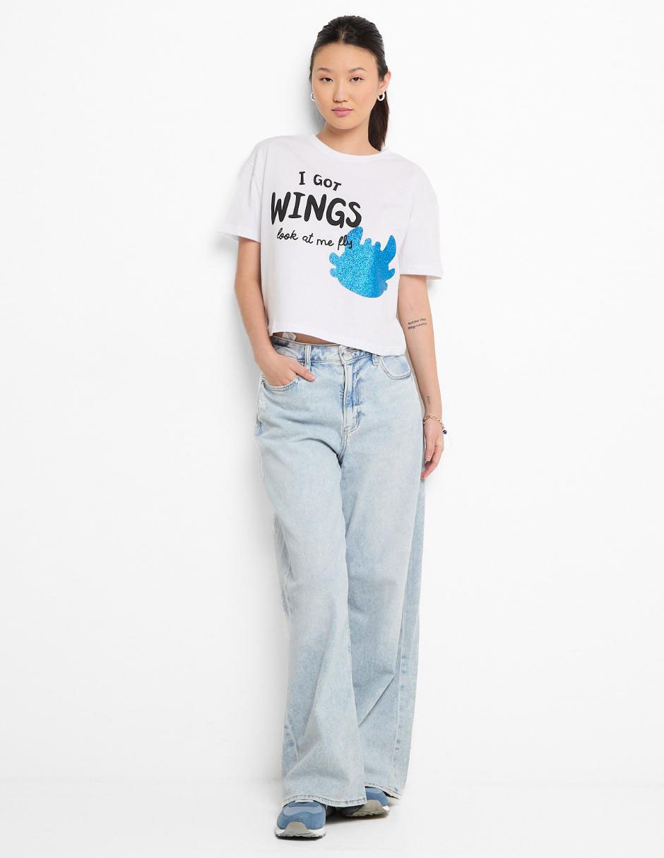 Playera manga corta Tee Bar cuello redondo para mujer