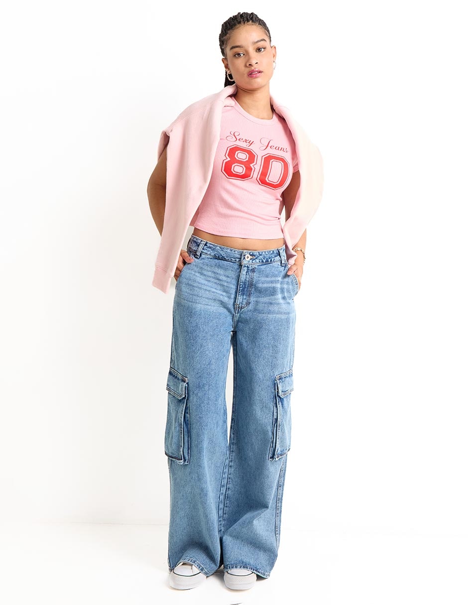 Playera manga corta cuello redondo para mujer 3