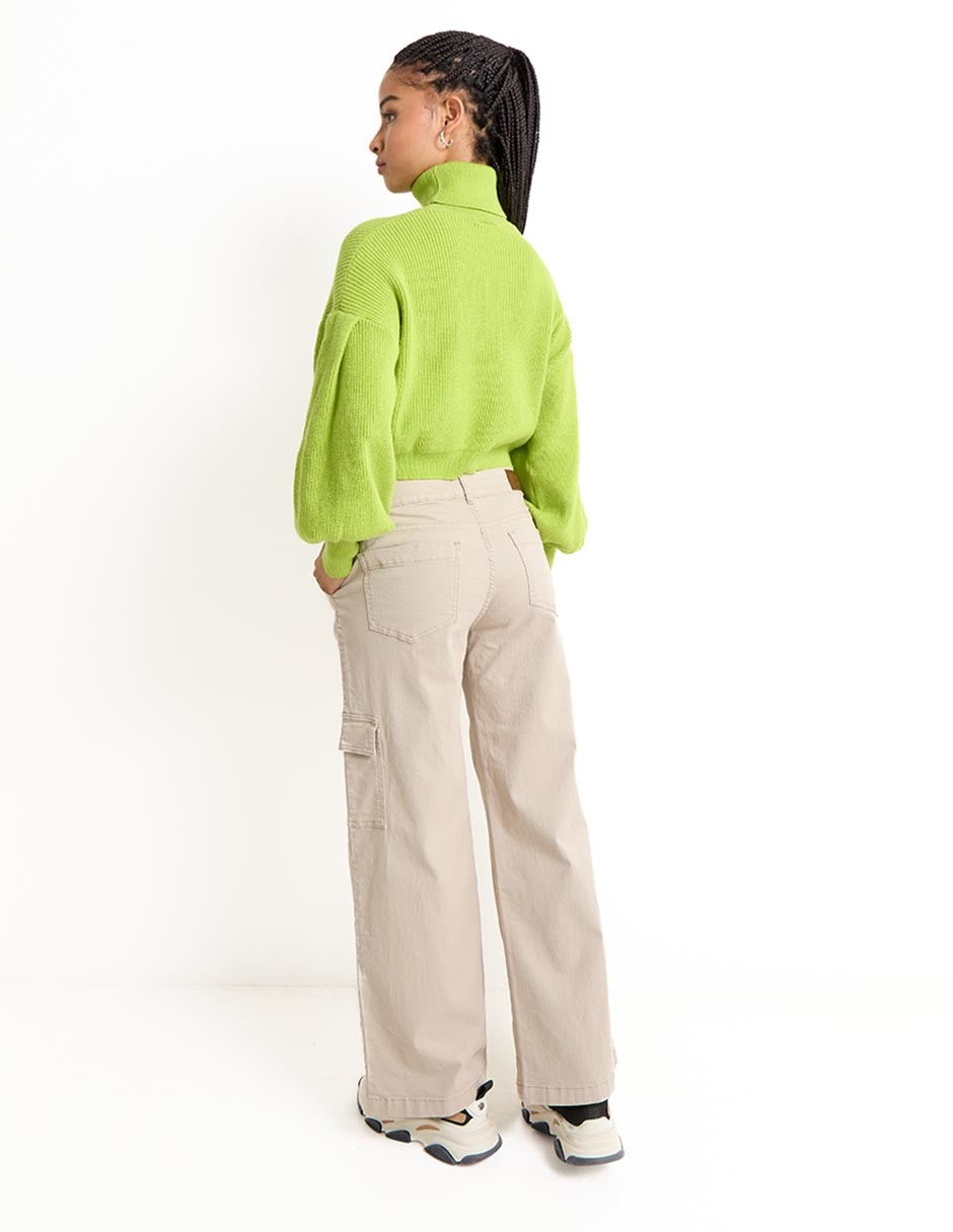 Pantalón cargo straight para mujer 4