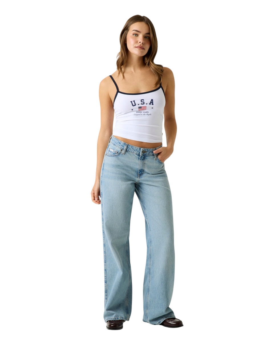 Jeans straight w4ba0yd5cca-gjrv corte cintura para mujer 2