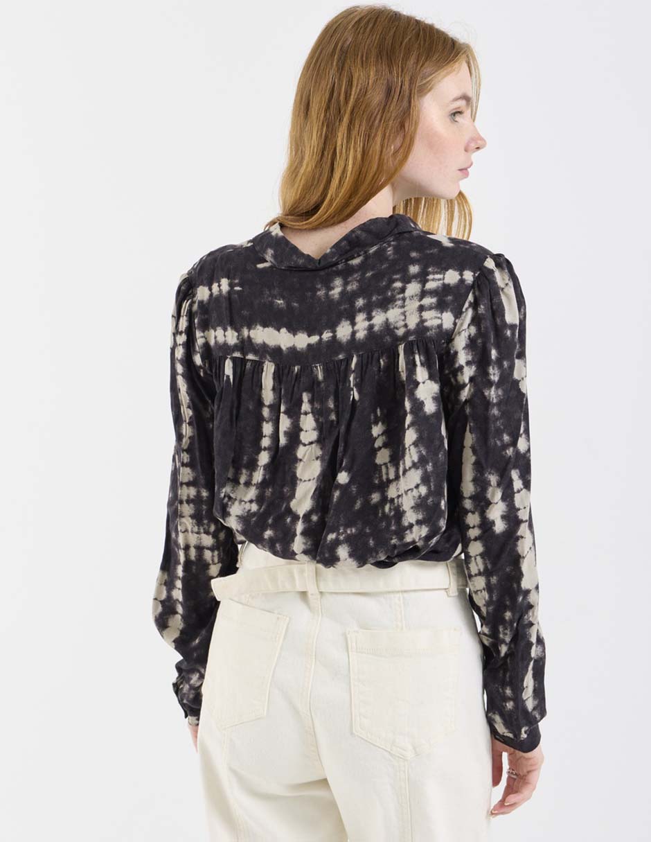 Blusa camisera manga larga para mujer 6