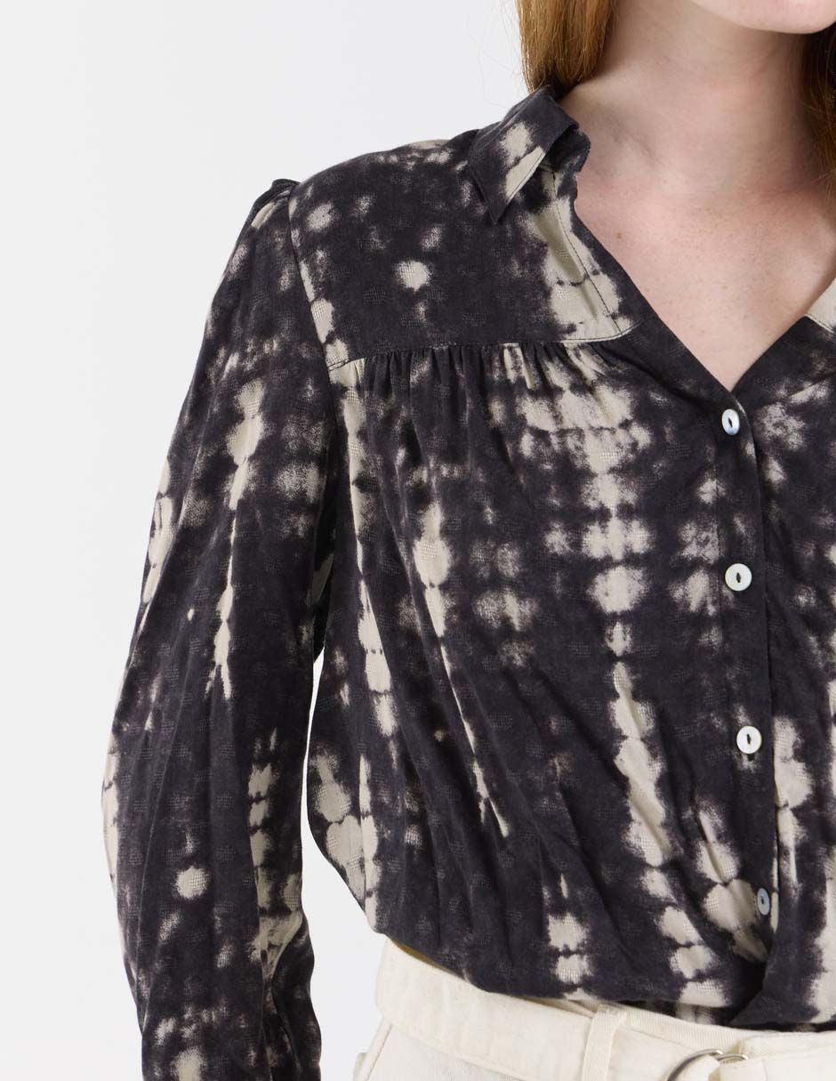 Blusa camisera manga larga para mujer 8