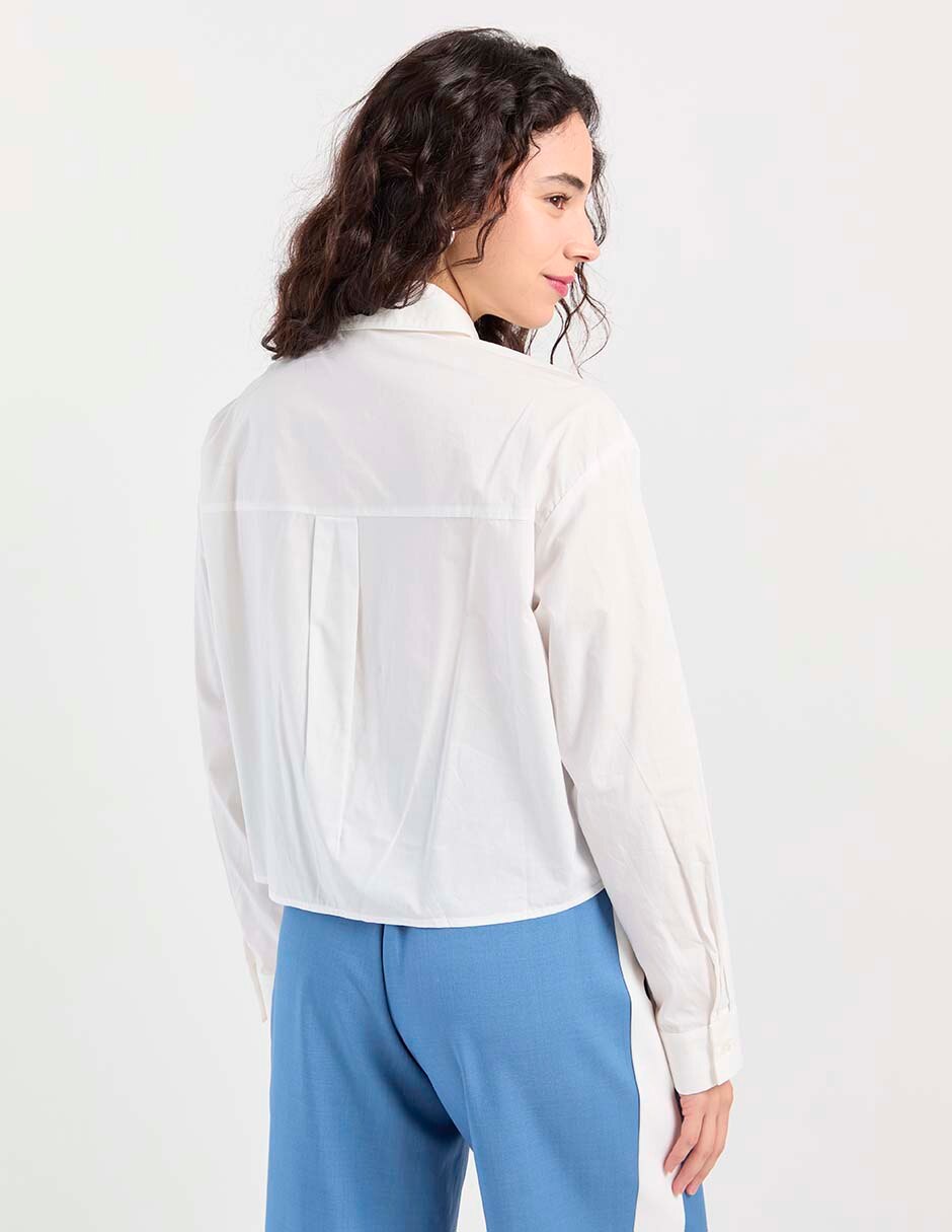 Blusa camisera manga larga para mujer 5