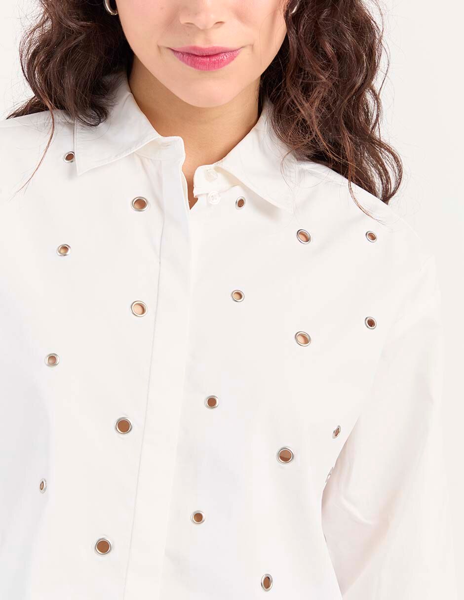 Blusa camisera manga larga para mujer 7