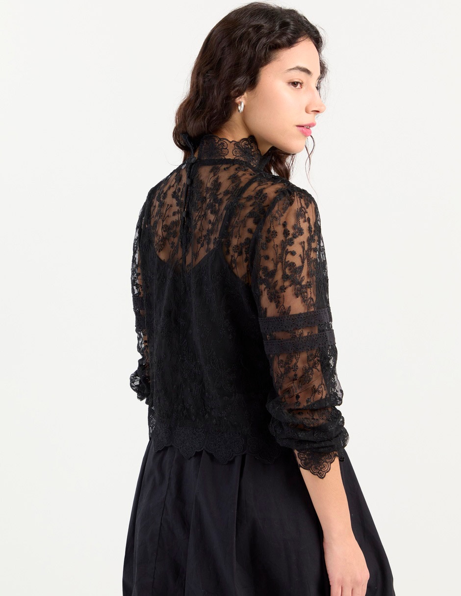 Blusa manga larga para mujer 6