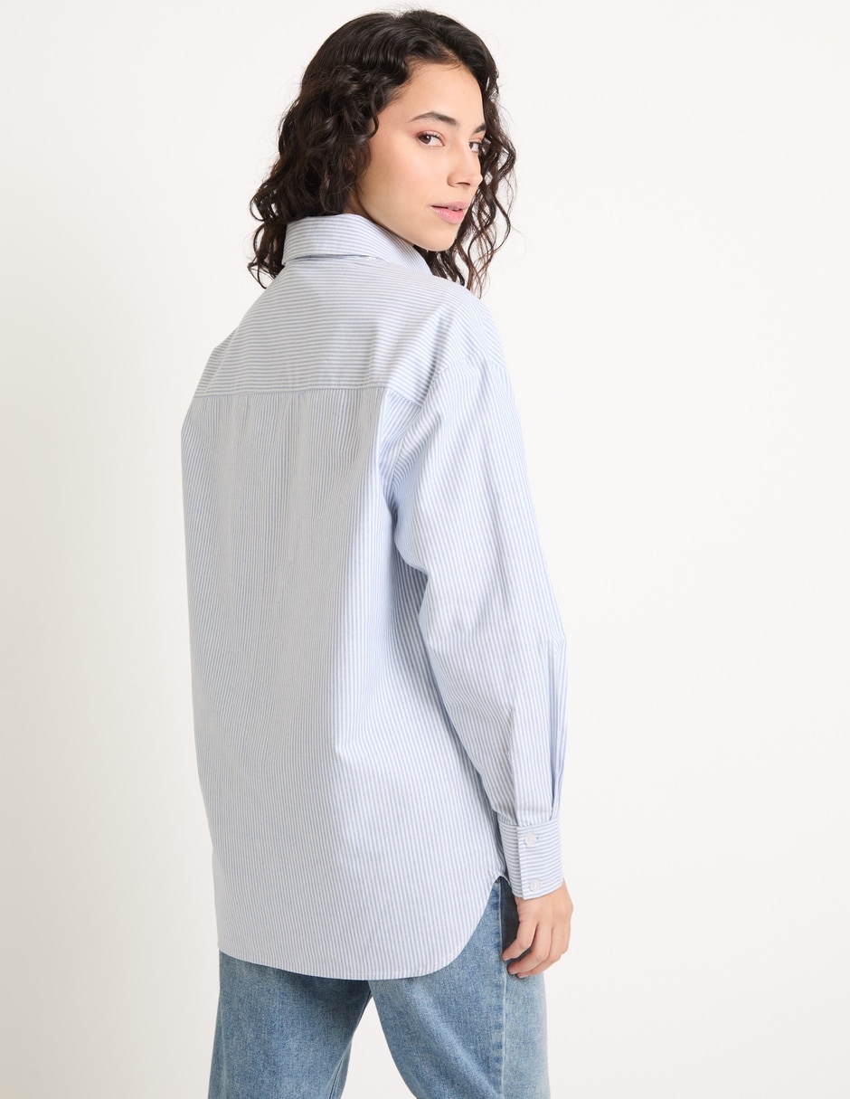 Blusa camisera manga larga para mujer 5
