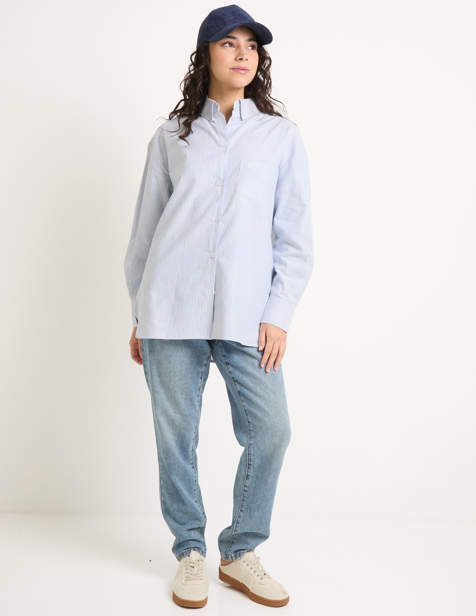 Blusa camisera manga larga para mujer 6
