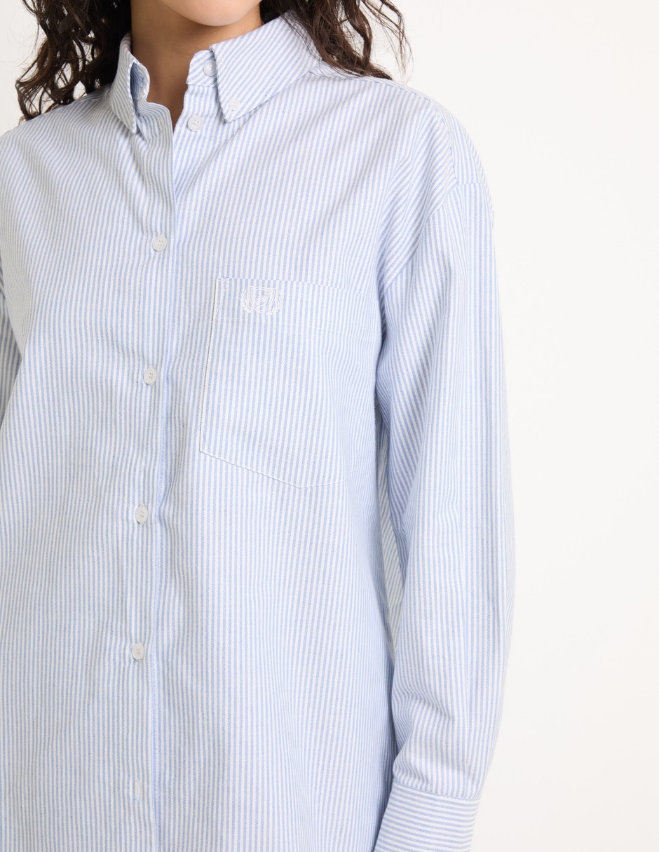 Blusa camisera manga larga para mujer 7