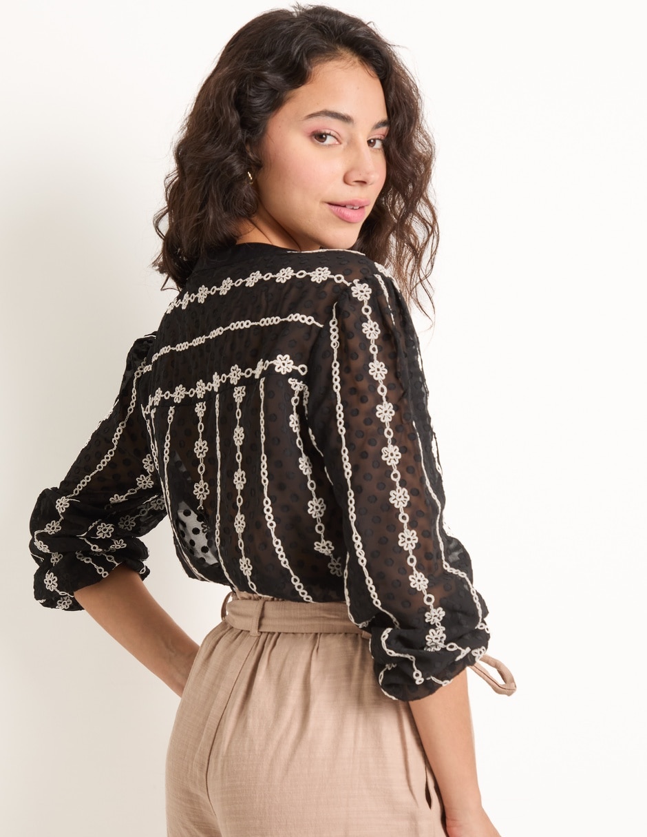 Blusa manga larga para mujer 6