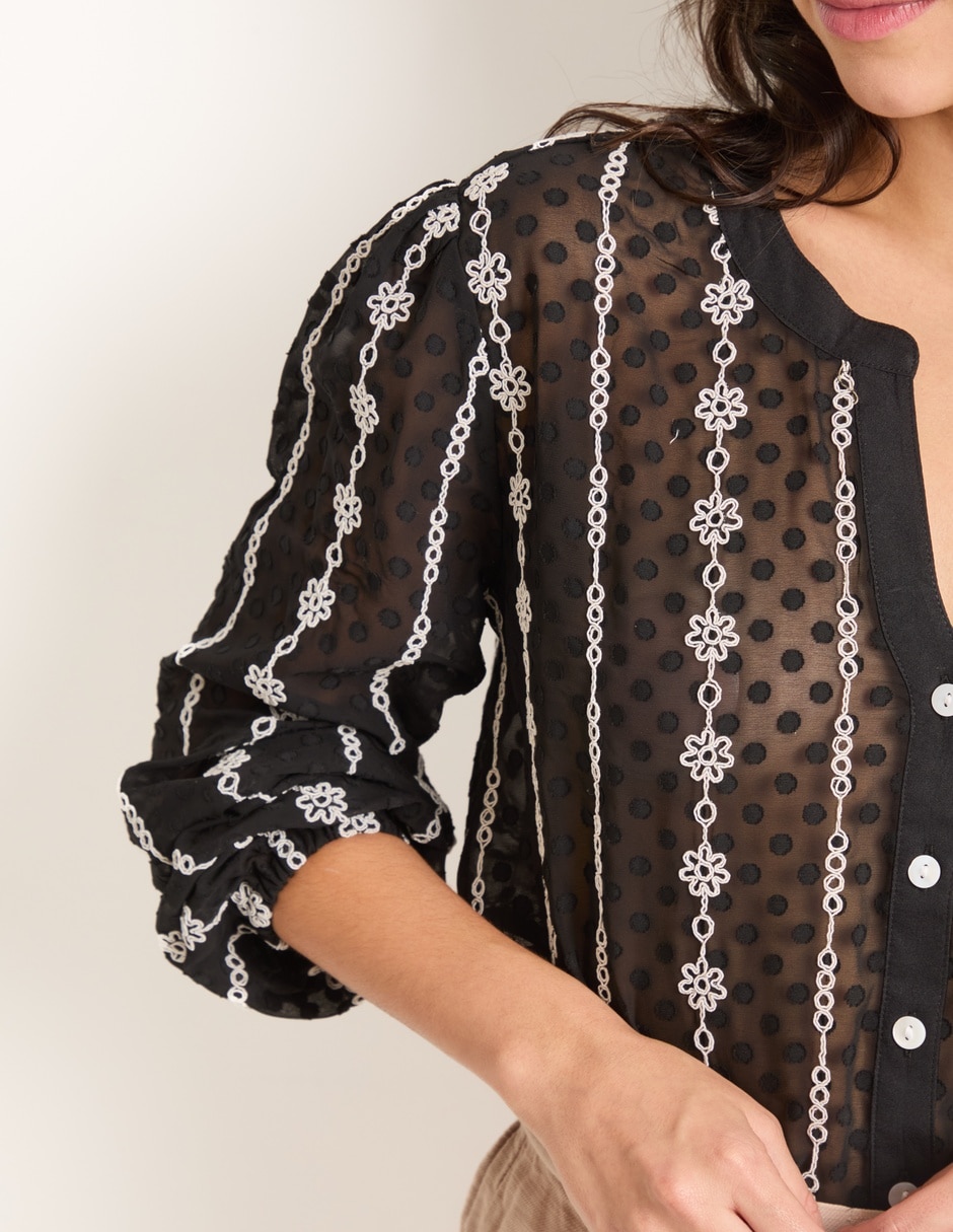 Blusa manga larga para mujer 8