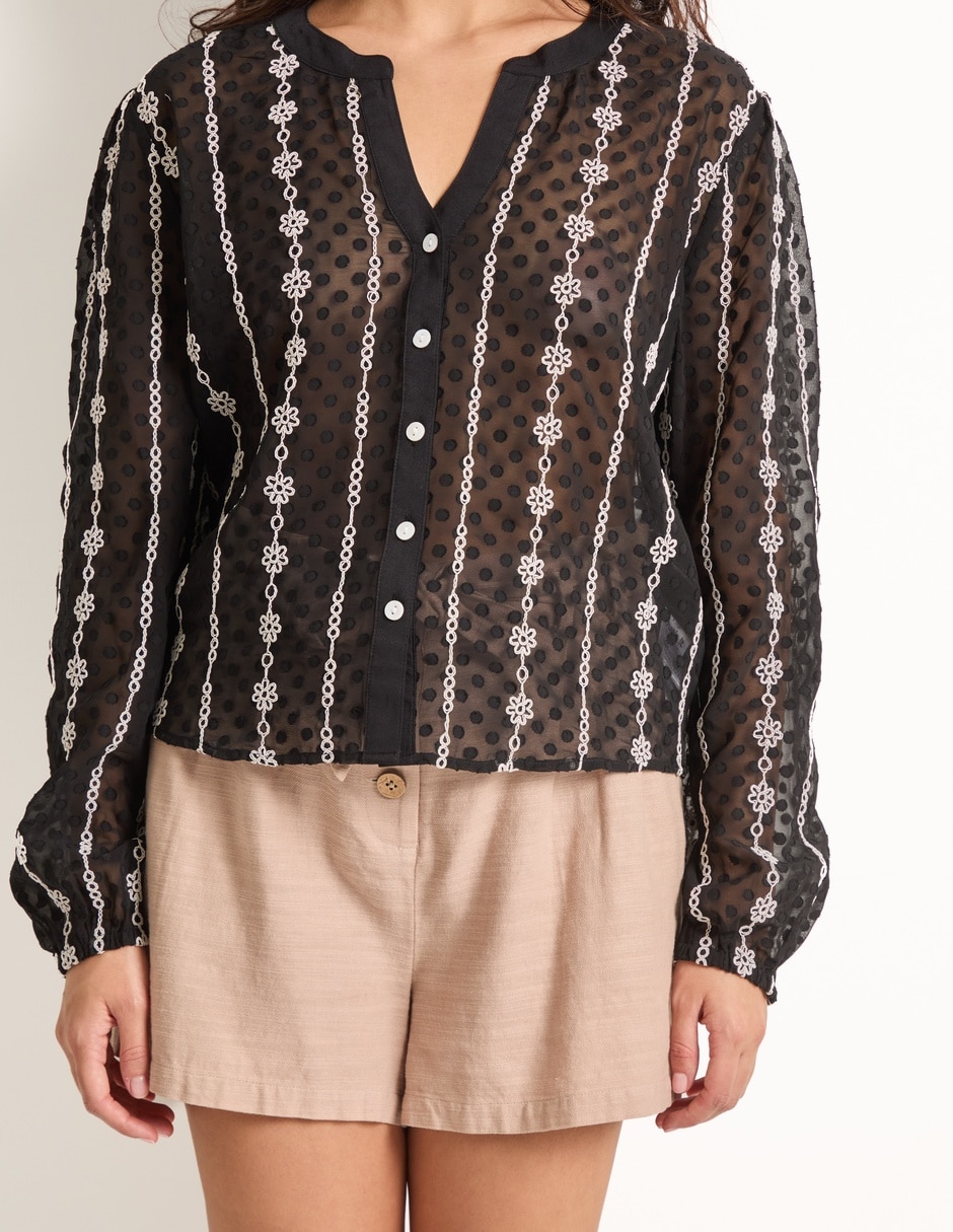 Blusa manga larga para mujer 9