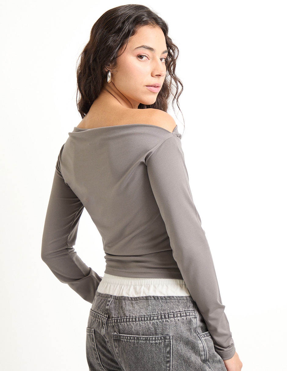 Blusa manga larga para mujer 5