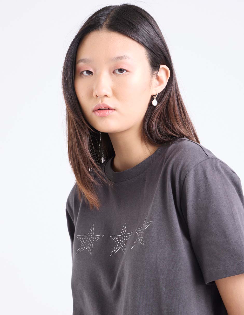 Playera manga corta cuello redondo para mujer 7