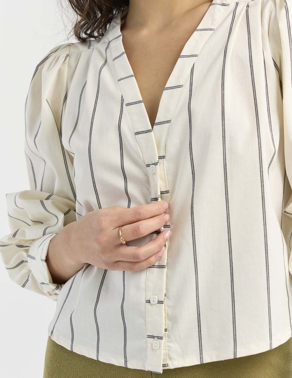 Blusa camisera manga larga para mujer 7