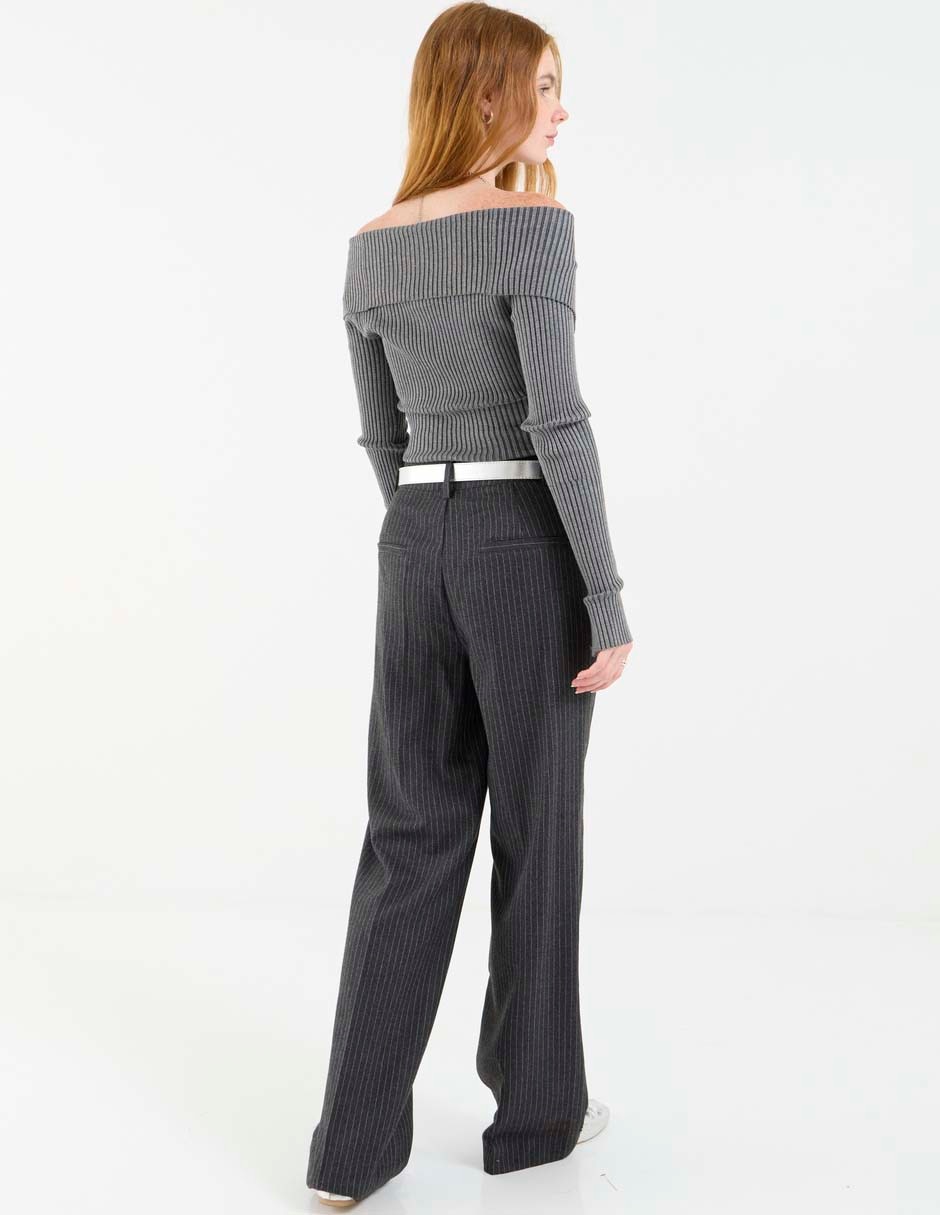 Pantalón de vestir wide leg para mujer 5