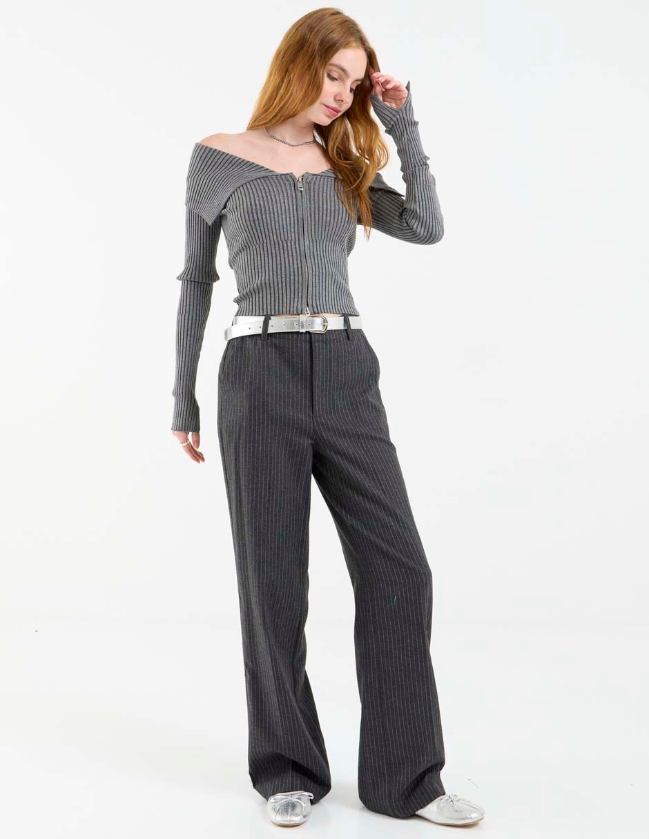 Pantalón de vestir wide leg para mujer 6