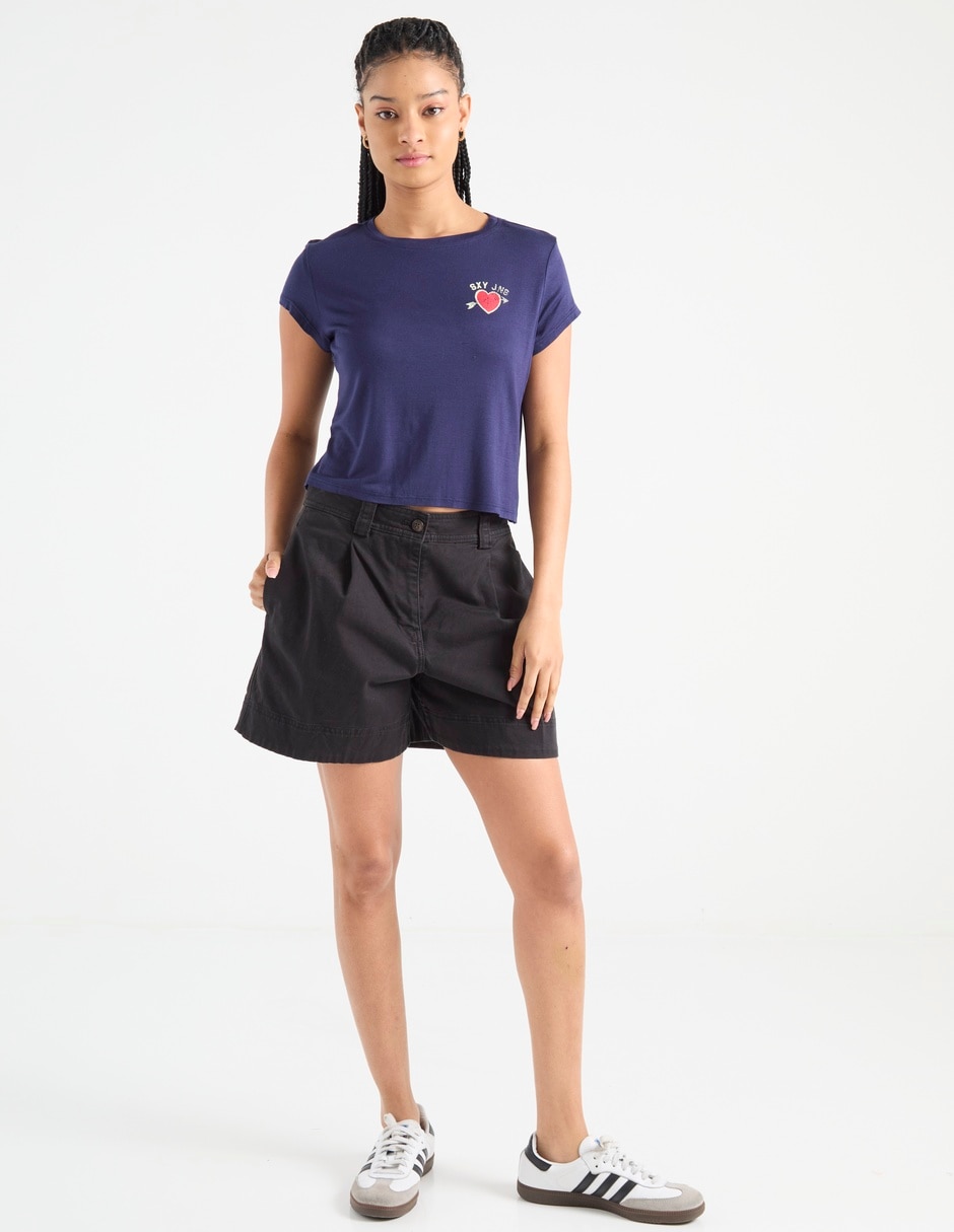 Playera manga corta Sexy Jeans cuello redondo para mujer