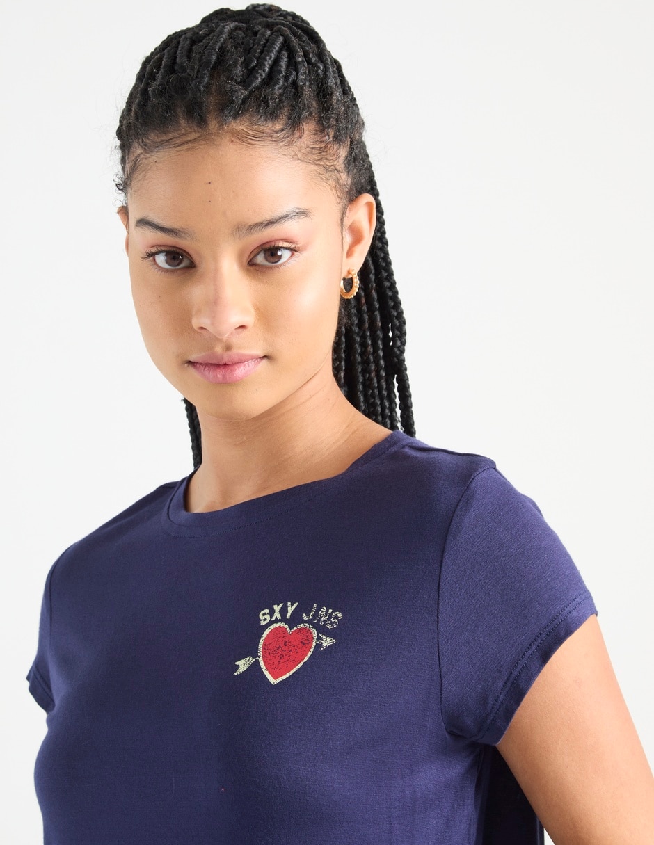 Playera manga corta Sexy Jeans cuello redondo para mujer