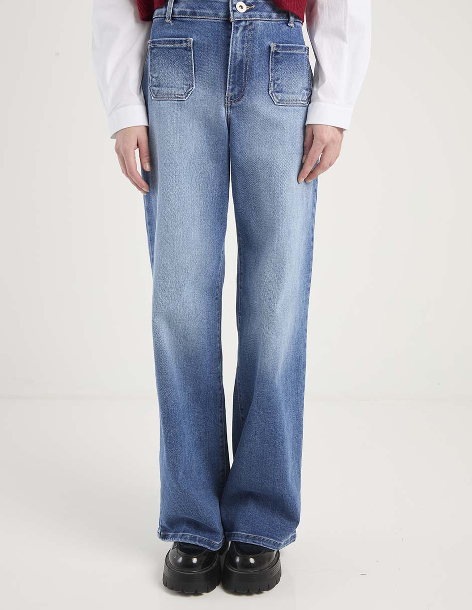Jeans amplio sxyjm038 para mujer