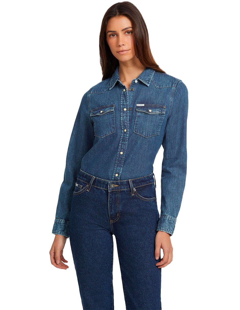 Blusa Guess Jeans manga larga para mujer